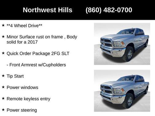 2017 RAM 2500 SLT Crew Cab 4x4 6'4' Box
