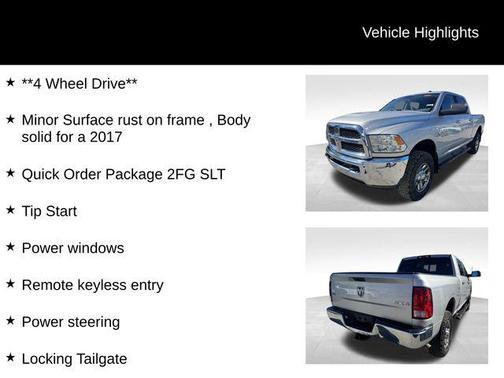 2017 RAM 2500 SLT Crew Cab 4x4 6'4' Box