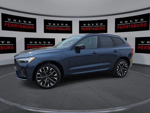 Denim Blue Metallic 2026 Volvo XC60 Plug-In Hybrid Ultra, T8 AWD Electric/Gasoline, Dark