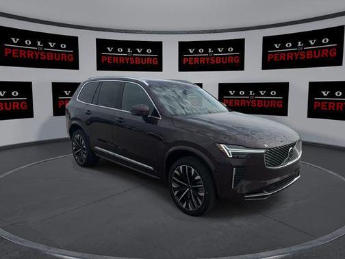 Mulberry Red Metallic 2026 Volvo XC90 Plus, B5 AWD Gas (mild hybrid), Gasoline, Bright, 7 Seats