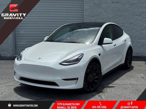 Pearl White Multi-Coat 2022 Tesla Model Y Performance Dual Motor All-Wheel Drive