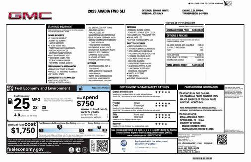 2023 GMC Acadia FWD SLT