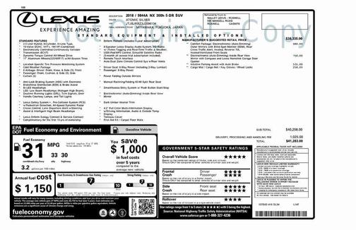 2018 Lexus NX 300h Base
