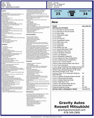 2023 Lexus ES 350 Base