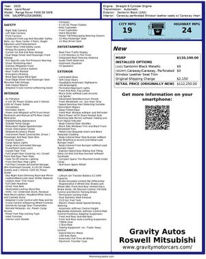 Black 2025 Land Rover Range Rover P400 SE