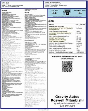 Carbon Black Metallic 2023 BMW 530e Base