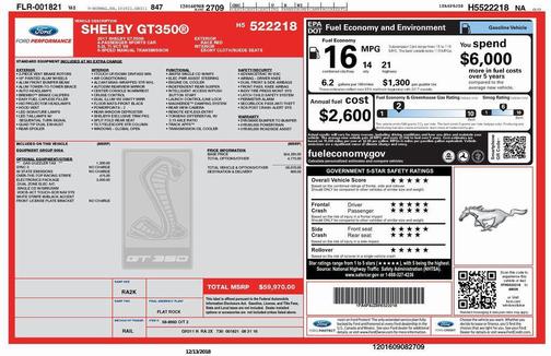 2017 Ford Shelby GT350 Base