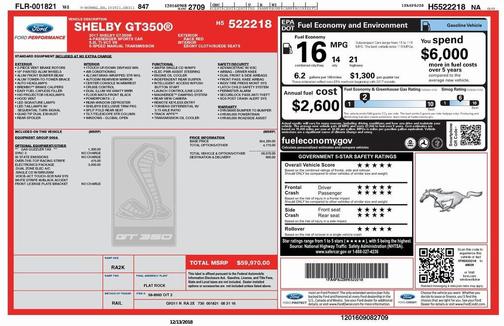 2017 Ford Shelby GT350 Base