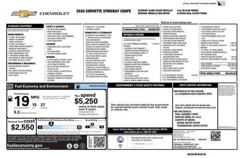 Blade Silver Metallic 2020 Chevrolet Corvette Stingray w/3LT