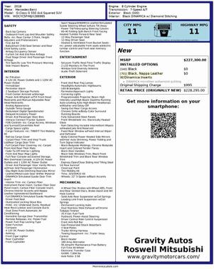 2018 Mercedes-Benz G 550 4x4 Squared Base