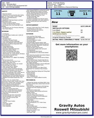 2018 Mercedes-Benz G 550 4x4 Squared Base