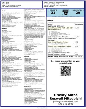 2024 BMW 840 Gran Coupe i