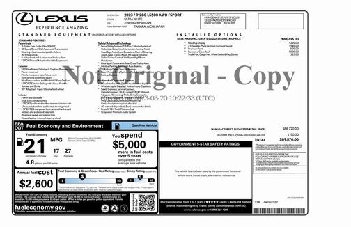 2023 Lexus LS 500 F Sport