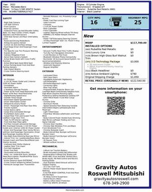 2022 Mercedes-Benz S-Class S 580 4MATIC