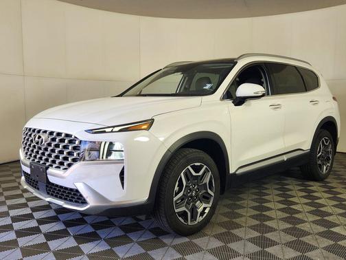Quartz White 2022 Hyundai SANTA FE HEV SEL Premium