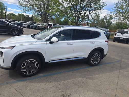 Quartz White 2022 Hyundai SANTA FE HEV SEL Premium