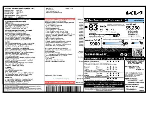 Ocean Blue 2024 Kia EV9 Land