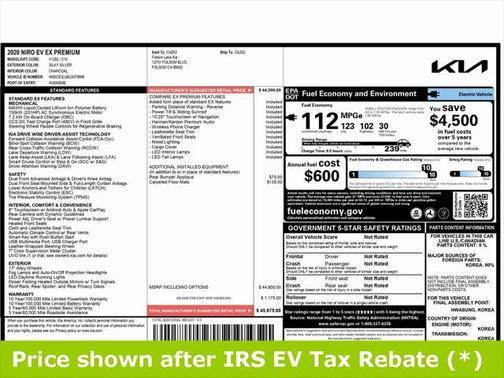 2020 Kia Niro EV EX Premium
