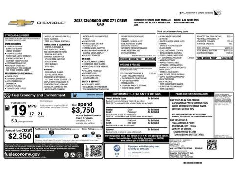 Sterling Gray Metallic 2023 Chevrolet Colorado Z71