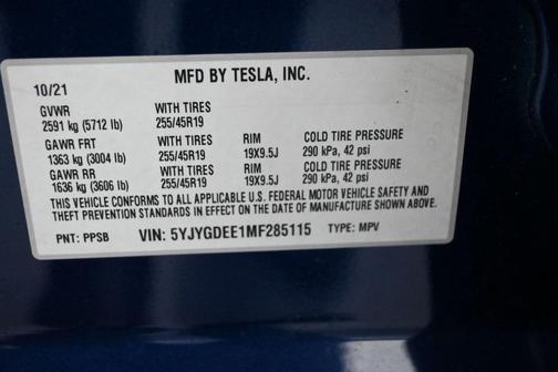 2021 Tesla Model Y Long Range Dual Motor All-Wheel Drive