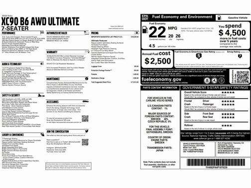 2023 Volvo XC90 B6 Ultimate 7-Seater