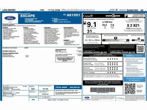 2025 Ford Escape Platinum