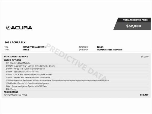2021 Acura TLX Base