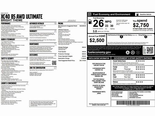 2024 Volvo XC40 B5 Ultimate Bright Theme
