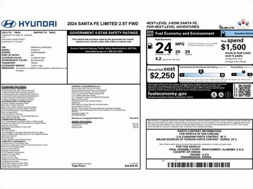 2024 Hyundai SANTA FE Limited