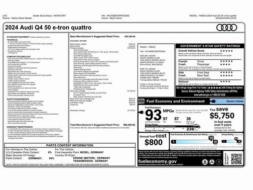 2024 Audi Q4 e-tron Prestige 50 quattro