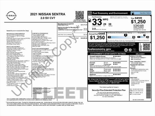 2021 Nissan Sentra SV
