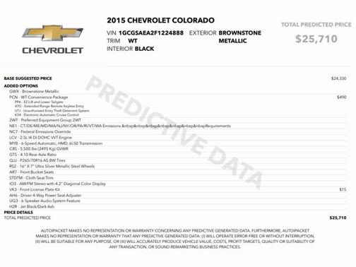 2015 Chevrolet Colorado WT