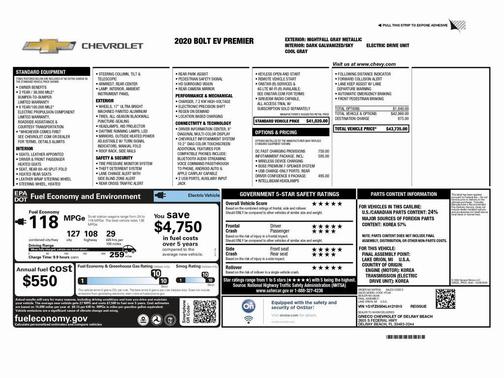 2020 Chevrolet Bolt EV FWD Premier