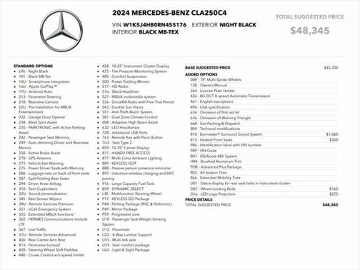 2024 Mercedes-Benz CLA 250 4MATIC