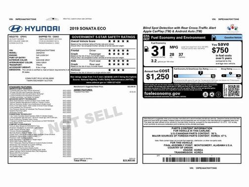 2019 Hyundai SONATA ECO