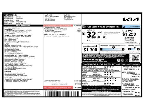 Gray 2024 Kia Forte LXS