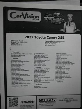 2022 Toyota Camry XSE