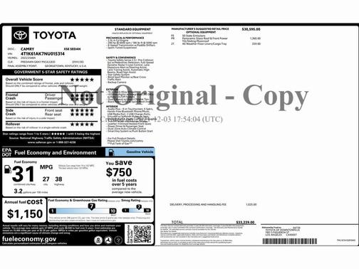 2022 Toyota Camry XSE