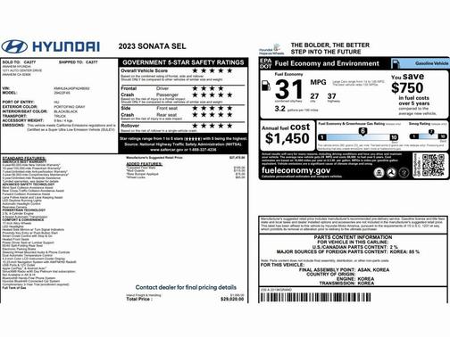 2023 Hyundai SONATA SEL