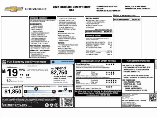 2022 Chevrolet Colorado WT