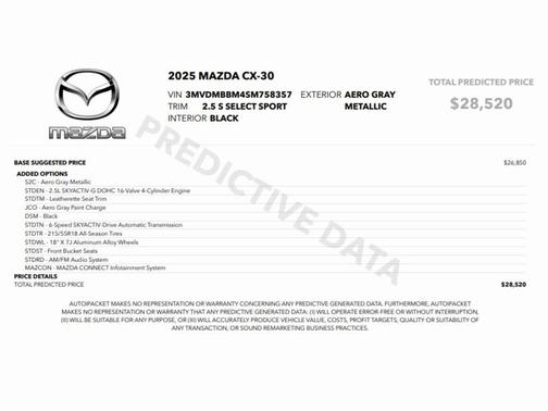 2025 Mazda CX-30 2.5 S Select Sport