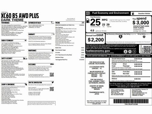 2023 Volvo XC60 B5 Plus Dark Theme