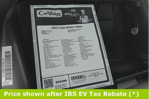 2022 Tesla Model 3 Standard Range