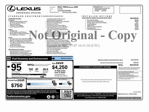 2023 Lexus RZ 450e Luxury
