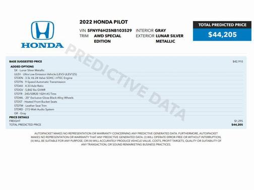 2022 Honda Pilot AWD Special Edition
