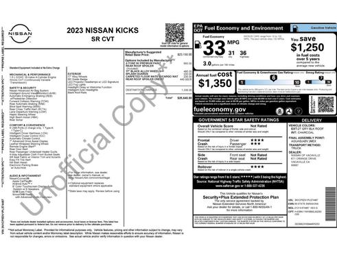 Gray/Super Black 2023 Nissan Kicks SR