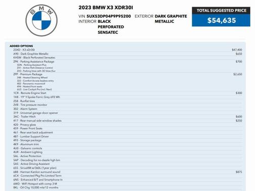 2023 BMW X3 xDrive30i