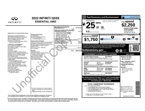 2022 INFINITI QX55 ESSENTIAL