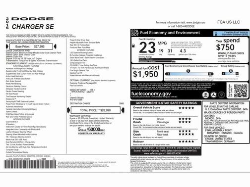2016 Dodge Charger SE