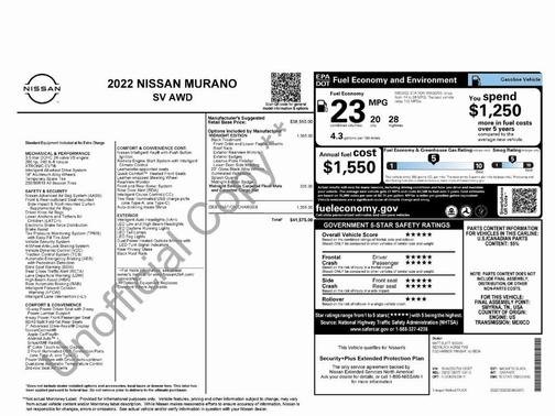 2022 Nissan Murano SV Intelligent AWD